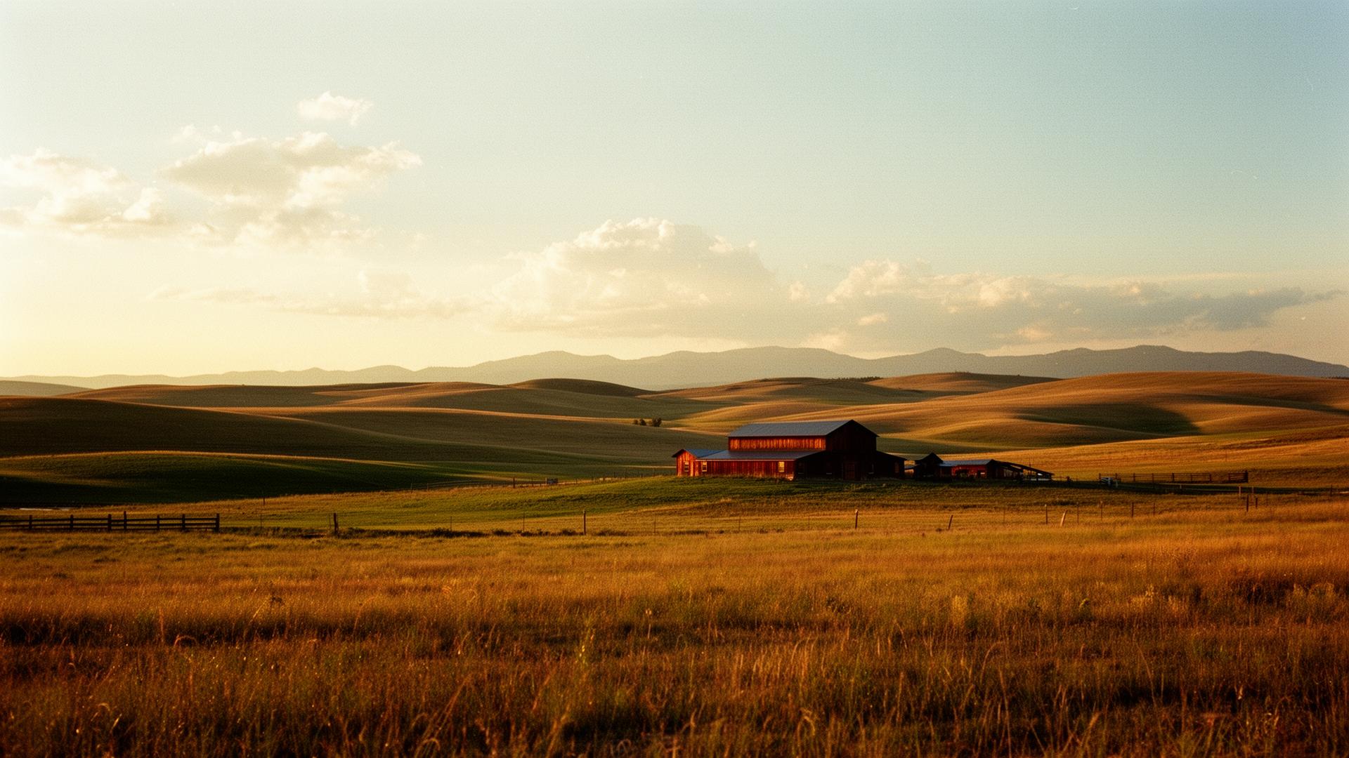 A2B Ranch landscape at golden hour